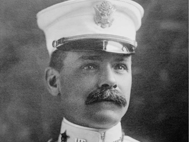 Major David du Bose Gaillard wearing an early 1900 style military uniform.