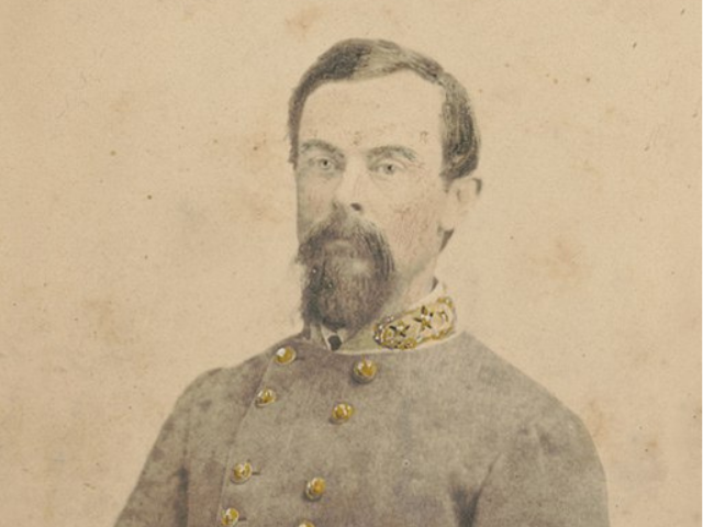 Johnson Hagood wearing a confederate uniform.