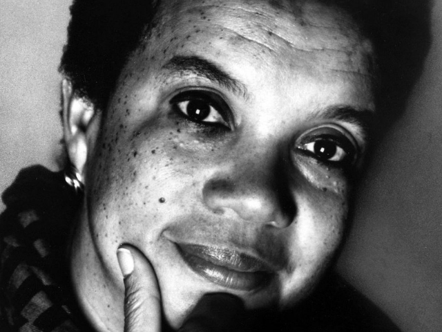 Marian Wright Edelman in a patterned shirt.