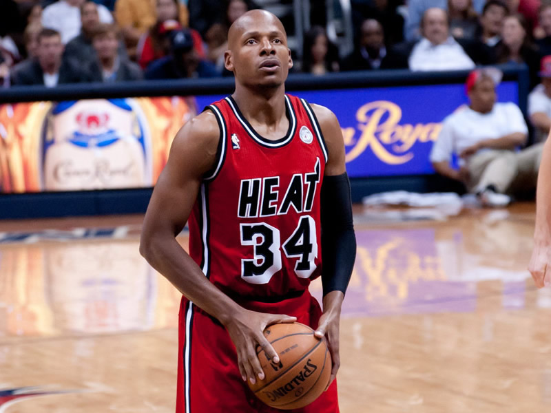 Ray Allen on the free throw line.