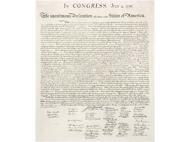Documentation of the Declaration of Independence. 