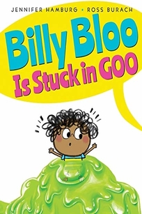 A little boy is stuck in green goo.