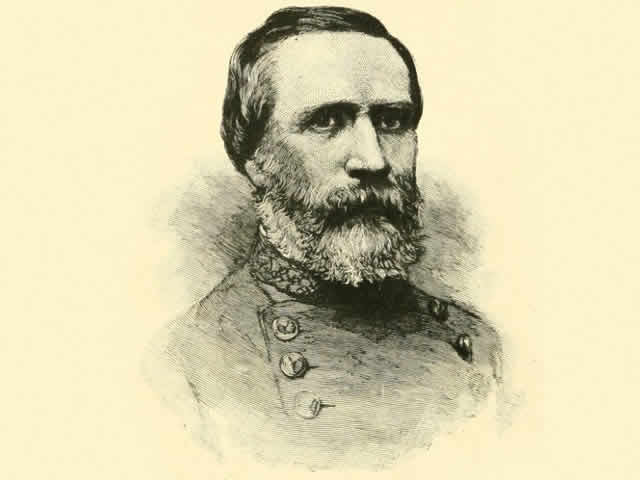 Black and white sketch of Richard Anderson with full beard and mustache.