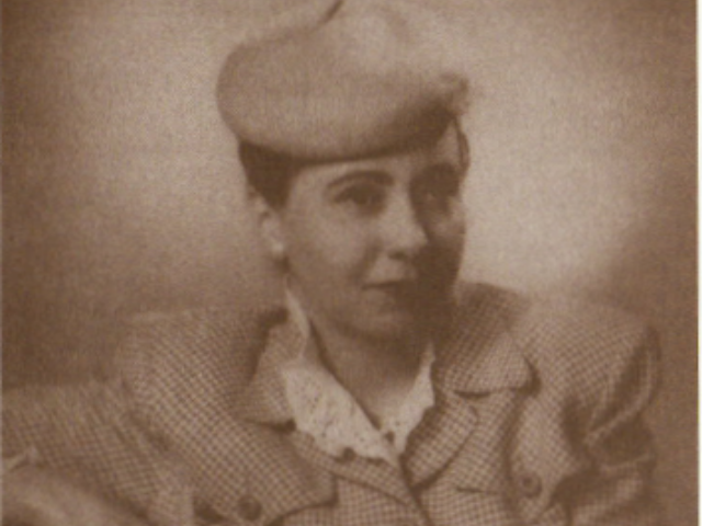Black and white photograph of Cassandra Maxwell