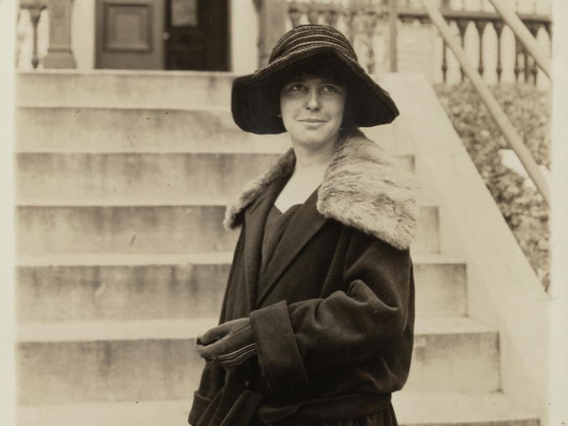 Black and white photograph of Anita Pollitzer