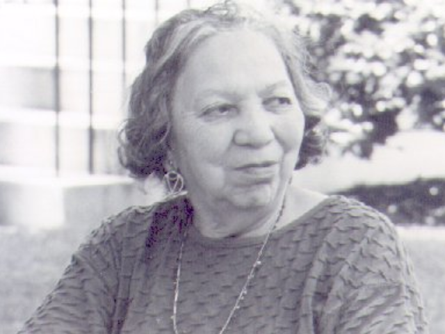 Black and white photograph of Carrie McCray
