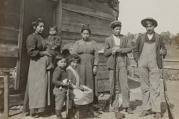 A Catawba, American Indian, family in South Carolina taken in 1908.